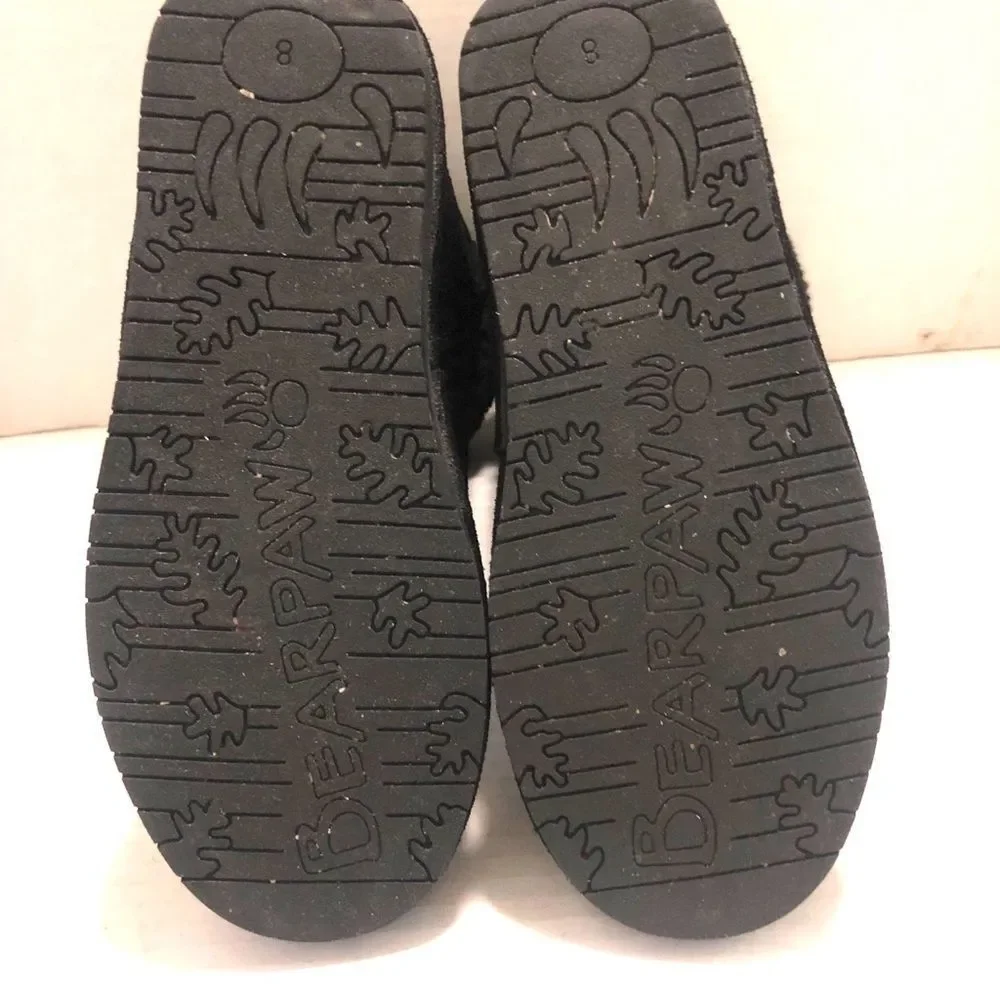 BearPaw Marissa Black Suede Short Boot Sz 8 - Picture 7 of 9
